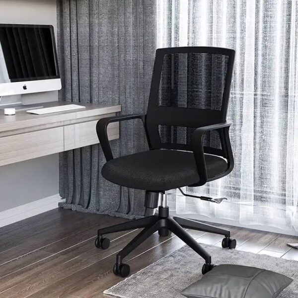 Captain Mesh Office Study Desk Chair with breathable mesh back, ergonomic seat, and adjustable height for optimal comfort and support.