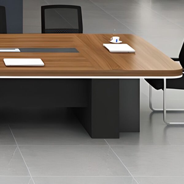 Elegant 14-16 Seater Office Boardroom Table crafted from high-quality mahogany.