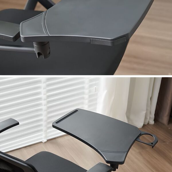 Midnight Black Foldable Training Chair with ergonomic seat and backrest, sleek design, and sturdy steel frame.