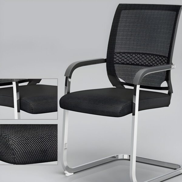 Modern Ergonomic Mesh Visitor Chair with breathable backrest, adjustable height, and cushioned seat for added comfort.