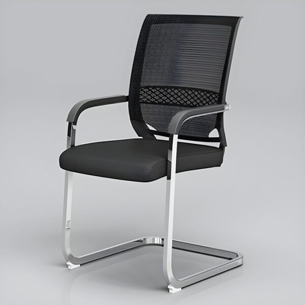 Modern Ergonomic Mesh Visitor Chair with breathable backrest, adjustable height, and cushioned seat for added comfort.