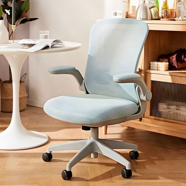 Ergonomic Mesh Office Chair with adjustable arms, breathable mesh backrest, and padded seat for comfort and support.