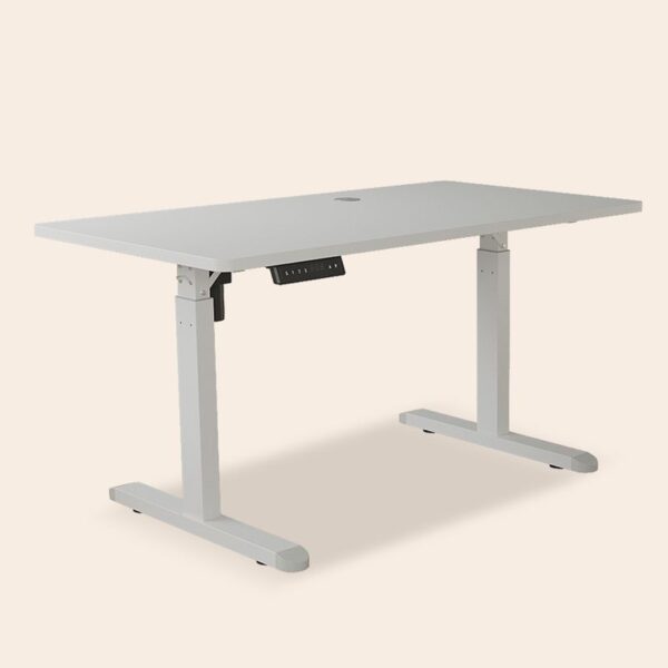 Modern Height Adjustable Electric Desk with electric lift mechanism, spacious tabletop, and ergonomic design.