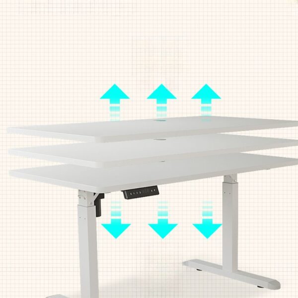 Modern Height Adjustable Electric Desk with electric lift mechanism, spacious tabletop, and ergonomic design.