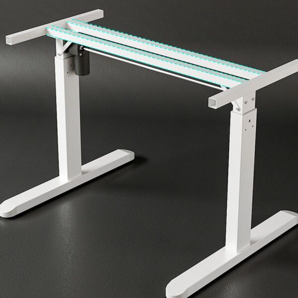 Modern Height Adjustable Electric Desk with electric lift mechanism, spacious tabletop, and ergonomic design.