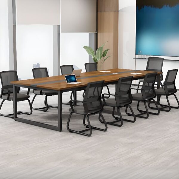 2400mm Modish Rectangle Boardroom Table with a sleek, modern design, ideal for office meetings and conferences.