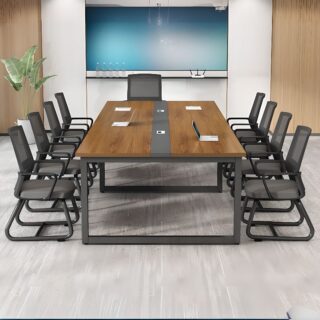 2400mm Modish Rectangle Boardroom Table with a sleek, modern design, ideal for office meetings and conferences.