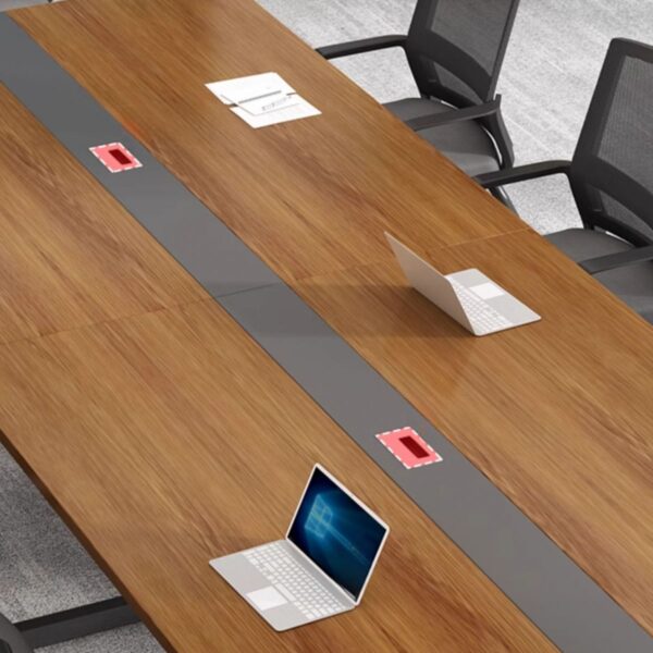 2400mm Modish Rectangle Boardroom Table with a sleek, modern design, ideal for office meetings and conferences.