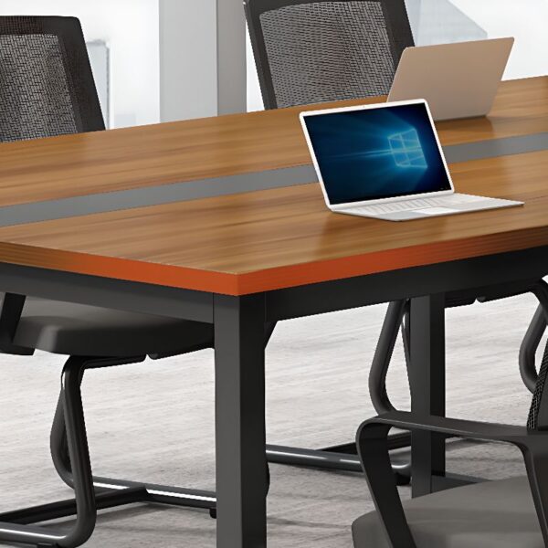 2400mm Modish Rectangle Boardroom Table with a sleek, modern design, ideal for office meetings and conferences.