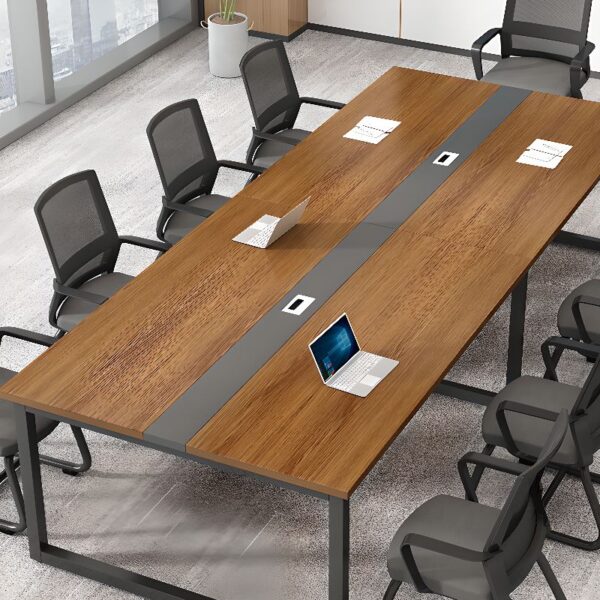 2400mm Modish Rectangle Boardroom Table with a sleek, modern design, ideal for office meetings and conferences.