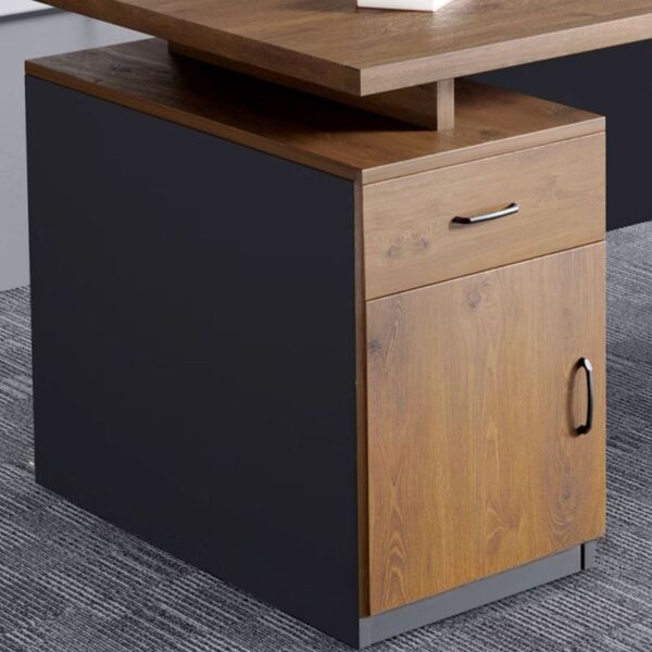 1400mm Executive Natural Wood Writing Desk with spacious surface, storage drawer, and natural wood finish.