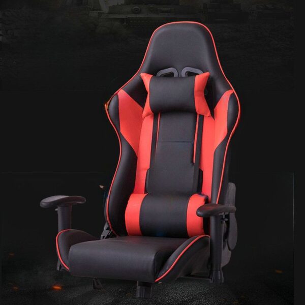 Trendy Leather Ergonomic Gaming Office Chair with adjustable armrests and backrest.