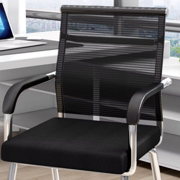 Ergonomic Mesh Upholstered Office Desk Chair with breathable mesh backrest and adjustable armrests.