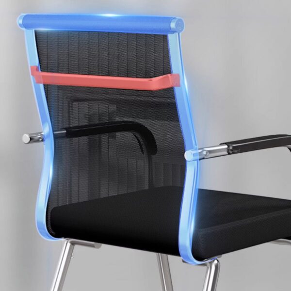 Ergonomic Mesh Upholstered Office Desk Chair with breathable mesh backrest and adjustable armrests.