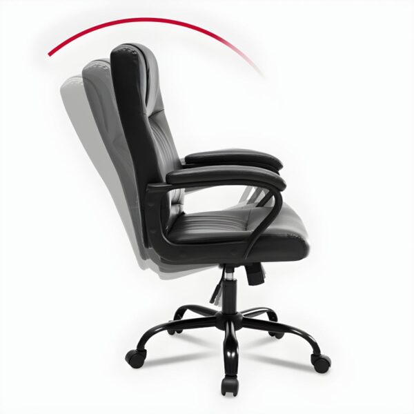 High Back Executive Leather Office Chair in a modern office setting.