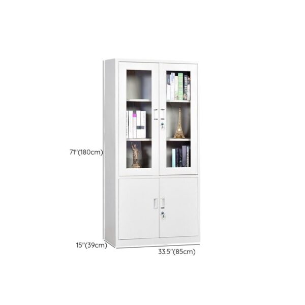 Double Door Steel Office Storage Cabinet with adjustable shelves and locking doors for secure storage.