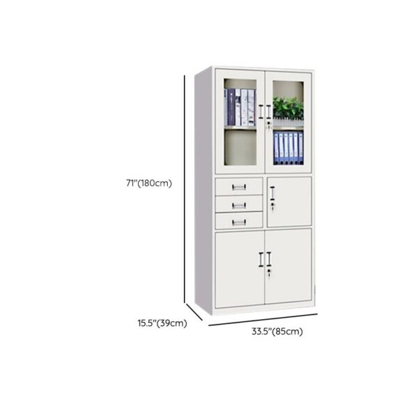 2-Door Metallic Office Safe Cabinet in a contemporary office setting.