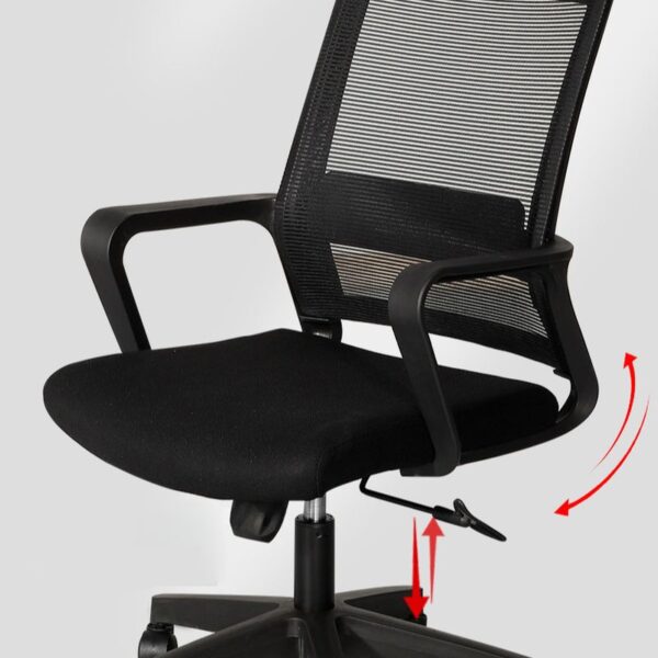 Ergonomic Medium Back Office Chair with breathable mesh back and adjustable armrests.