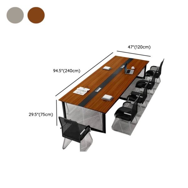 Upgrade your meeting environment with the 2.4 Meters Office Boardroom Table, where style meets practicality for a seamless work experience.