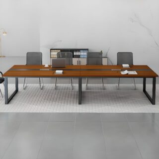 Upgrade your meeting environment with the 2.4 Meters Office Boardroom Table, where style meets practicality for a seamless work experience.