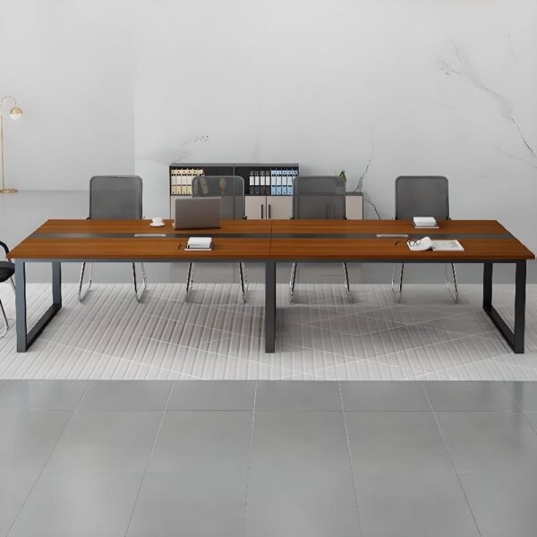 Upgrade your meeting environment with the 2.4 Meters Office Boardroom Table, where style meets practicality for a seamless work experience.