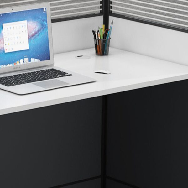 2-Way Modular Square Office Workstation with flexible configuration options and durable design.