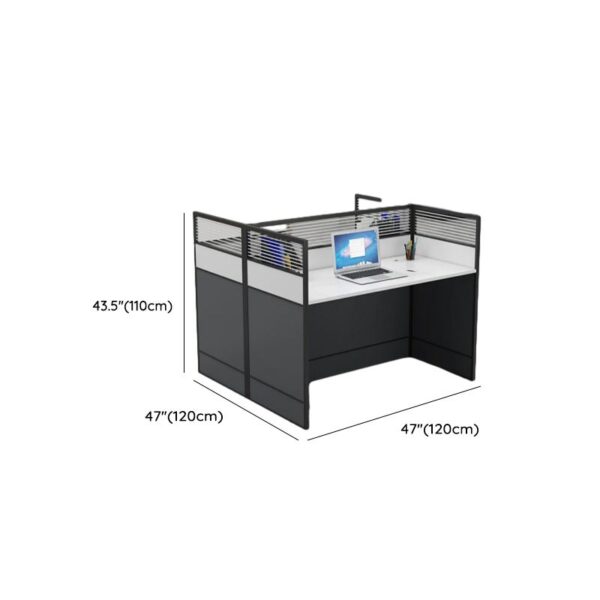 2-Way Modular Square Office Workstation with flexible configuration options and durable design.