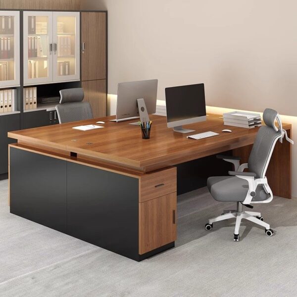 1400mm Executive Desk with Filing Cabinet and Drawer, featuring a spacious work surface and organized storage compartments.