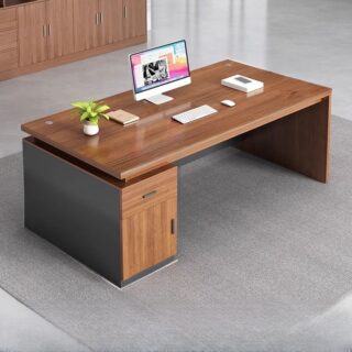 1400mm Executive Desk with Filing Cabinet and Drawer, featuring a spacious work surface and organized storage compartments.