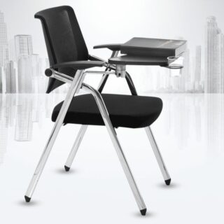 Trendy Foldable Mesh Steel Office Chair with breathable backrest and steel frame, ideal for home or office use.