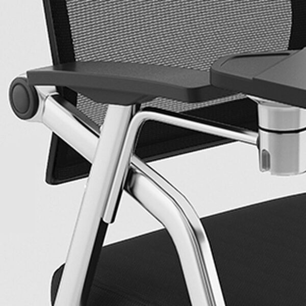 Trendy Foldable Mesh Steel Office Chair with breathable backrest and steel frame, ideal for home or office use.