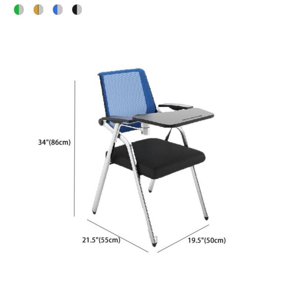 Trendy Foldable Mesh Steel Office Chair with breathable backrest and steel frame, ideal for home or office use.