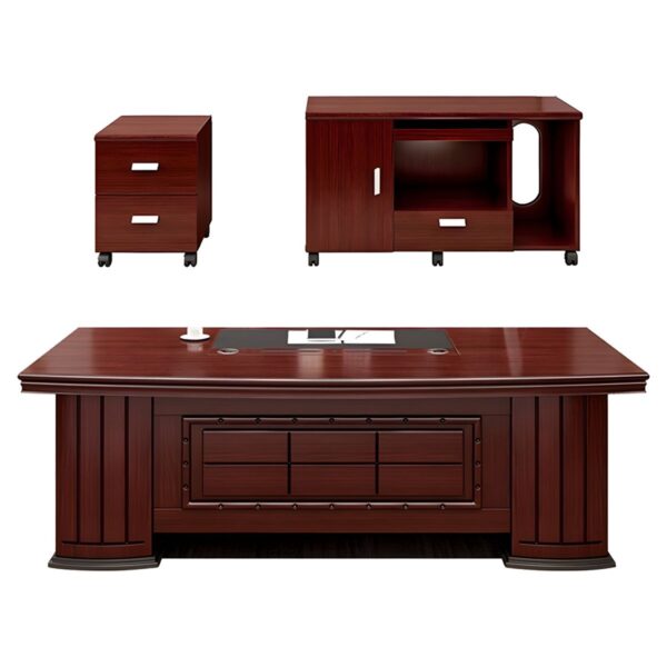 1800mm L-shaped Executive Office Table with spacious work surface and modern design.