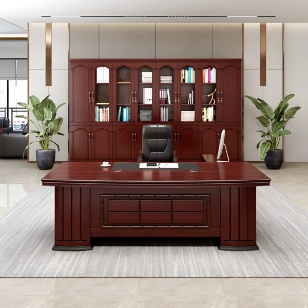 1800mm L-shaped Executive Office Table with spacious work surface and modern design.