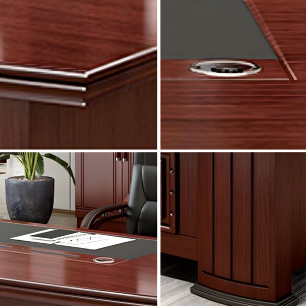 1800mm L-shaped Executive Office Table with spacious work surface and modern design.