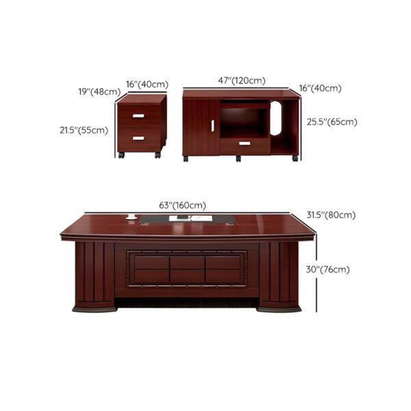 1800mm L-shaped Executive Office Table with spacious work surface and modern design.