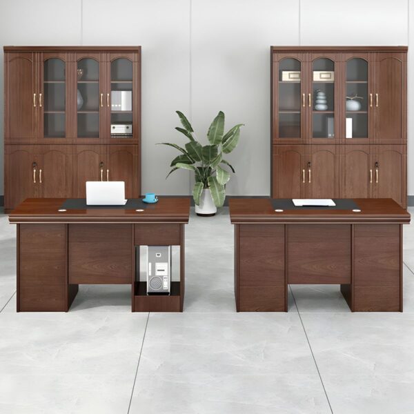 Add style and security to your workspace with the 120cm Boss Office Desk with Drawers and Lock, offering ample storage and a sleek, professional design.