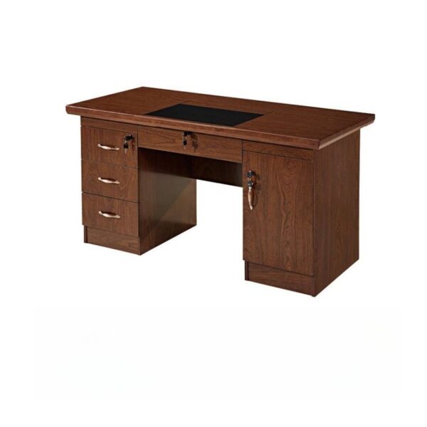 140cm Executive Boss Table with lockable drawers and spacious work surface.