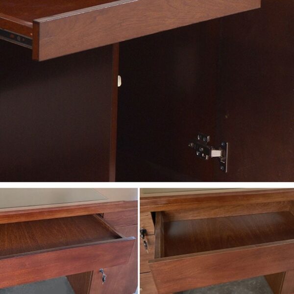 140cm Executive Boss Table with lockable drawers and spacious work surface.