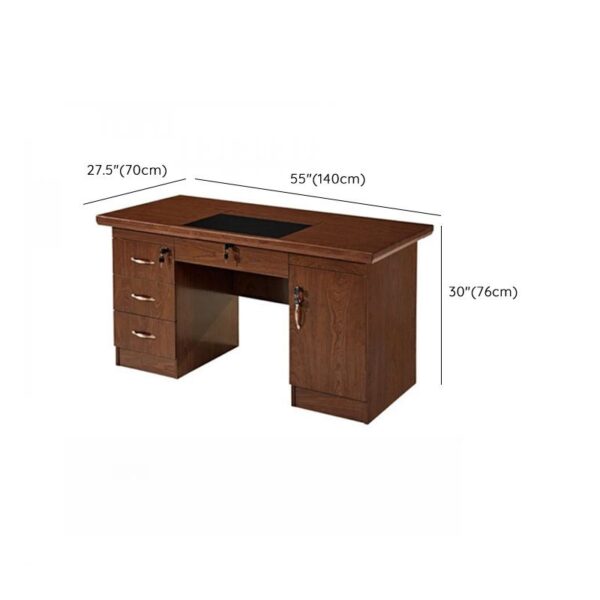 140cm Executive Boss Table with lockable drawers and spacious work surface.