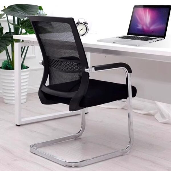 Black Mesh Executive Boardroom Office Seat with ergonomic design, lumbar support, and smooth-rolling casters.