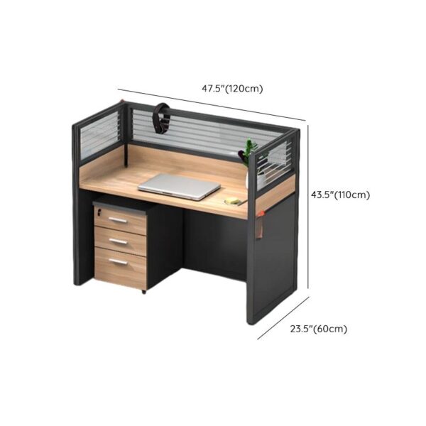 One Seater Modular Office Study Workstation with spacious desk surface and built-in cable management, ideal for modern workspaces.