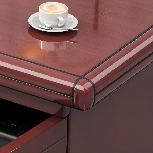 A 1400mm executive wooden boss writing desk featuring a sleek, polished surface with a modern, minimalist design.