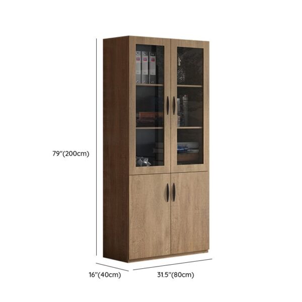 Modern 2-Door Wooden Office Storage Unit with adjustable shelves for efficient office organization and a sleek, contemporary design.