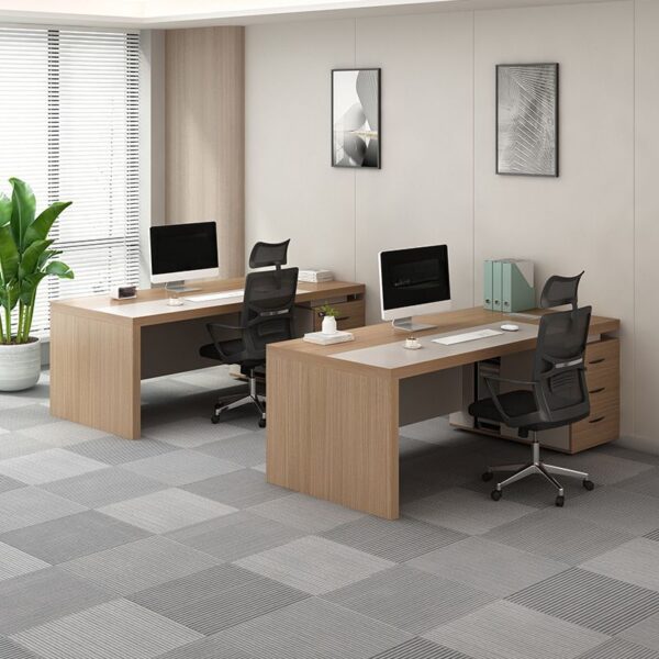 1400mm Executive Wooden Home Office Study Desk with spacious surface and built-in drawers.