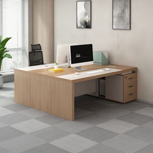 1400mm Executive Wooden Home Office Study Desk with spacious surface and built-in drawers.