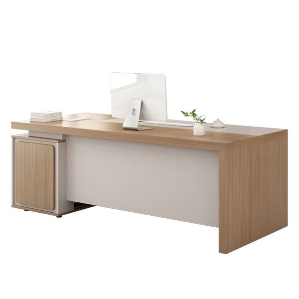 1400mm Executive Wooden Home Office Study Desk with spacious surface and built-in drawers.