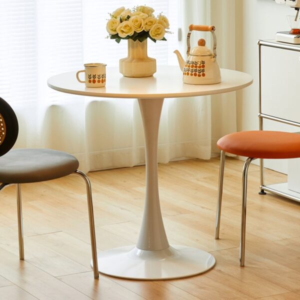 Elevate your dining area with the Simple Round Dining Table with Tulip Base, offering style, durability, and versatile design for any home.