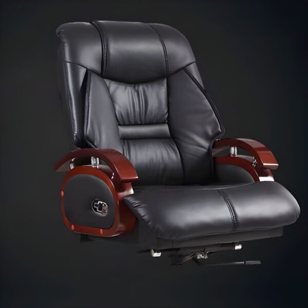 Executive Director’s Reclining Office Seat with high backrest, padded armrests, and ergonomic design.