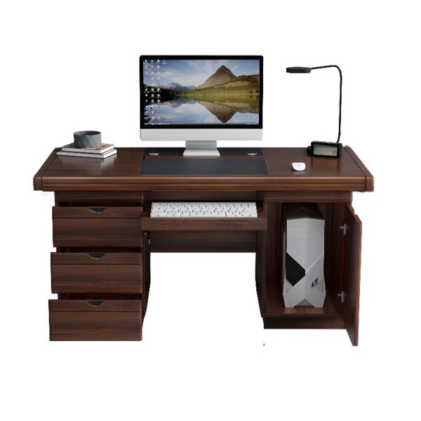 120cm Executive Boss Pedestal Computer Desk with storage drawers and sleek design, perfect for professional office use.